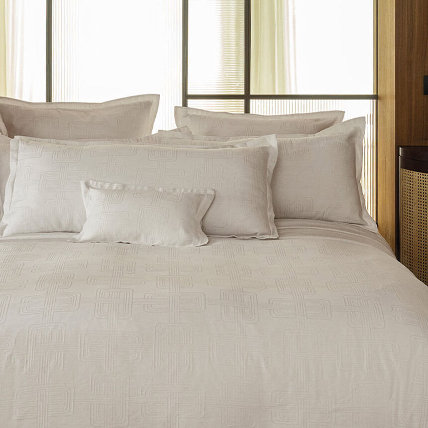 Duvet cover H&ocirc;tel particulier Grey 224X234 50% cotton - 50 % linen, , hi-res image number 0