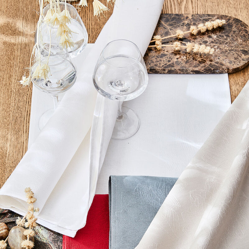 Coated placemat Marie-Galante White 21"x15" 100% cotton, , hi-res