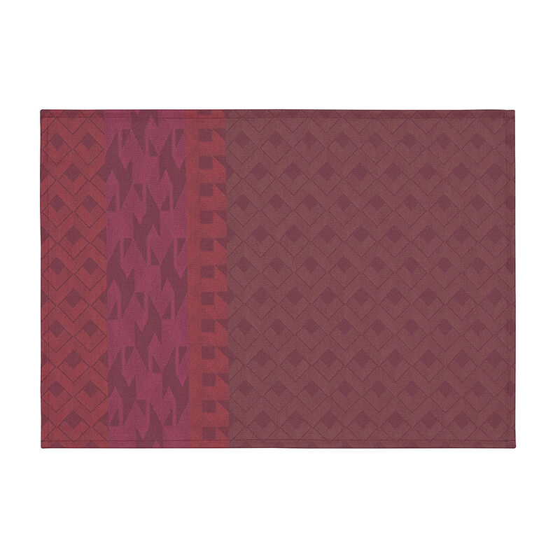 Coated placemat Caractère Enduit Red 20"x14" 100% cotton, , hi-res image number 0
