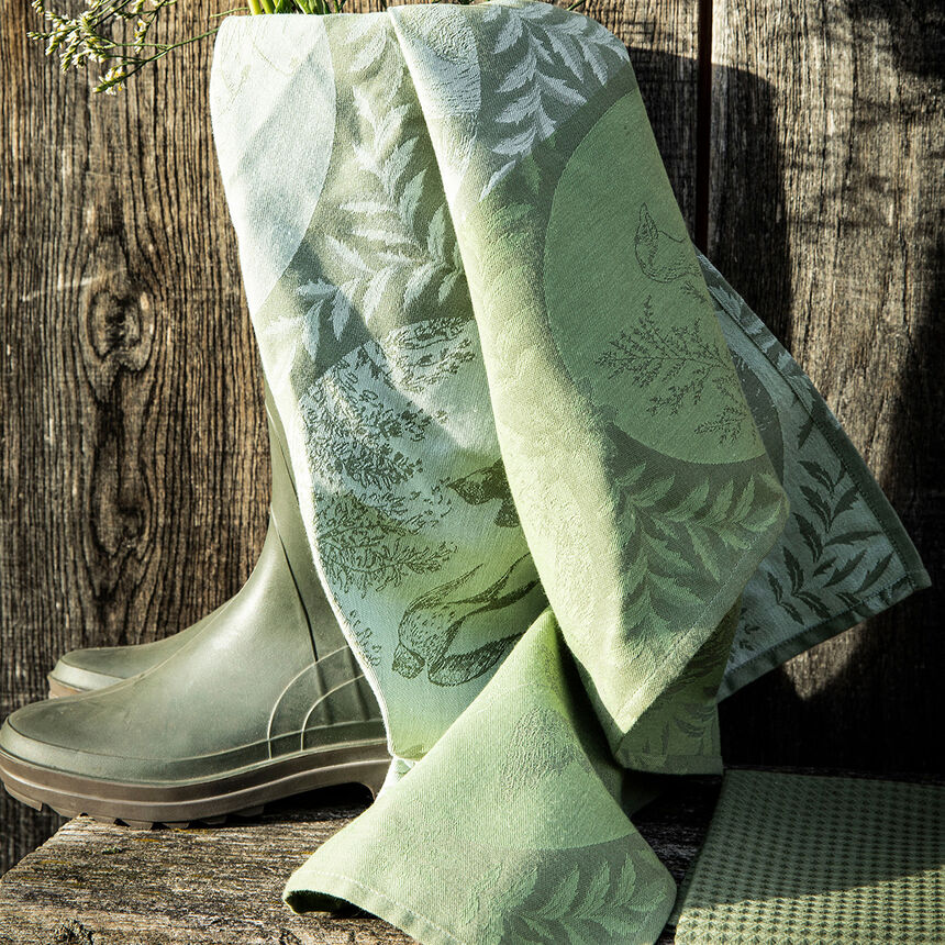 Torchon Jos&eacute;phine Herbe 60x80 100% coton, , hi-res