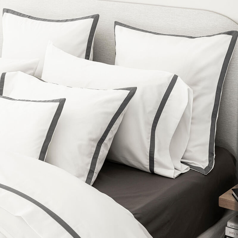 2 Pillowcases Apparat Dark grey 56X84 100% cotton, , hi-res image number 1