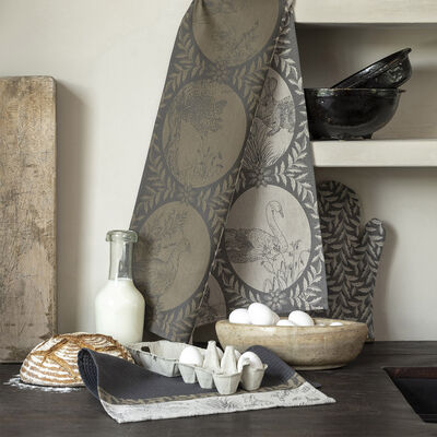 Hand towel Jos&eacute;phine Grey 21"x15" 100% cotton