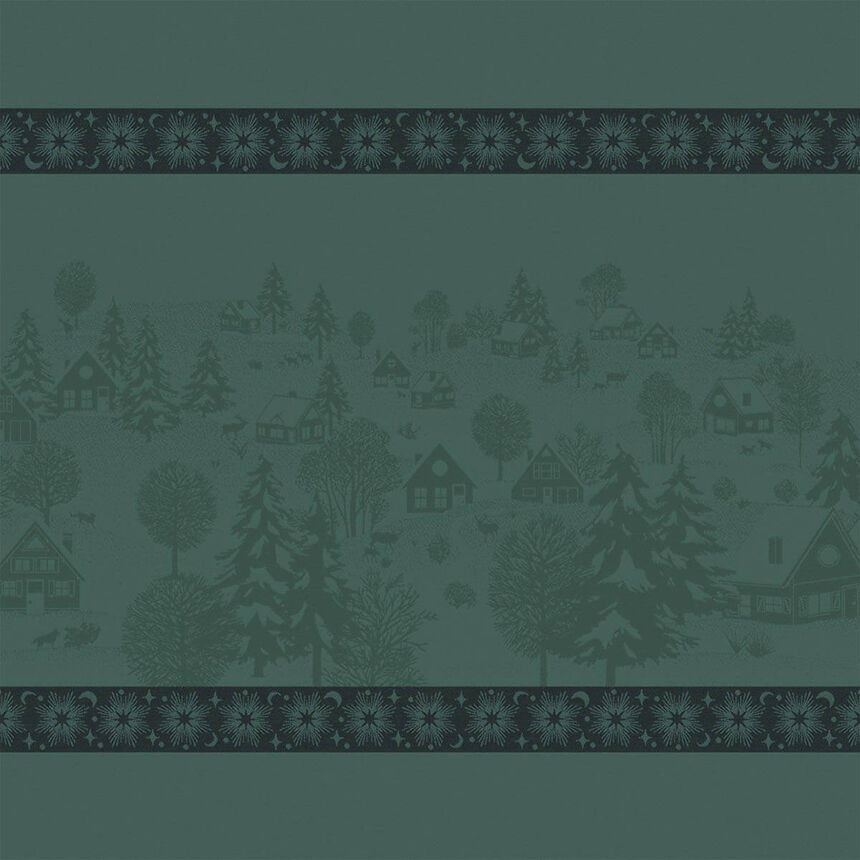 Napkin Sous les &eacute;toiles Green 55x55 100% cotton, , hi-res image number 1