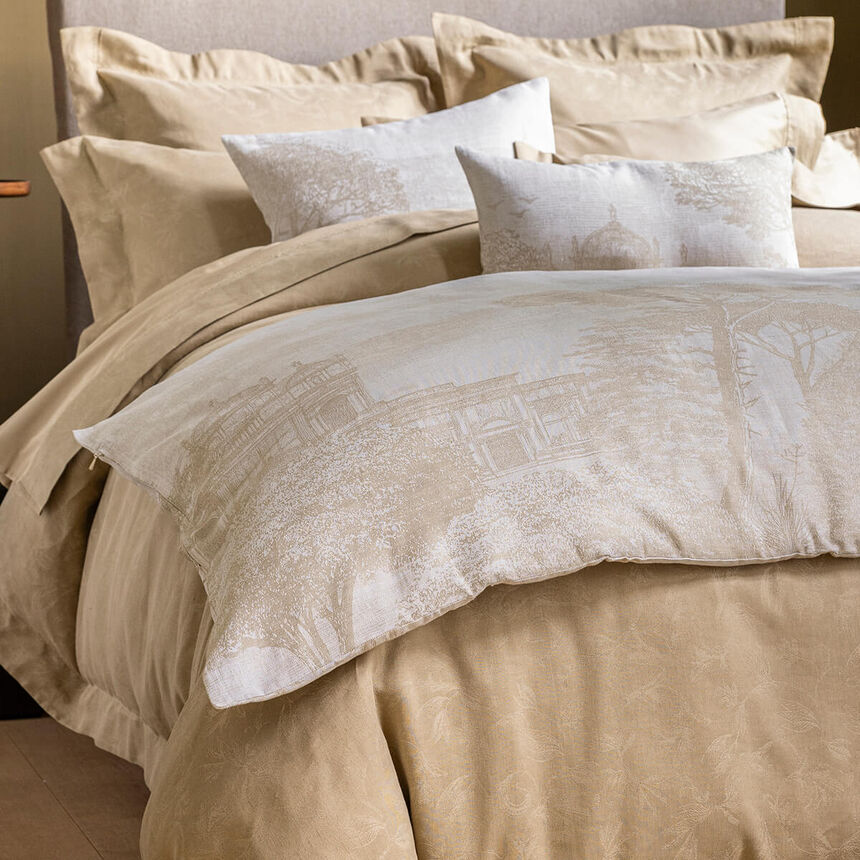 Cushion cover Symphonie Beige 30x50 50% cotton - 50 % linen, , hi-res image number 0