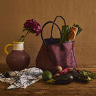 Shoulder bag Pivoine Burgundy  100% cotton, acrylic coating. Garnish: Cattle leather, , hi-res image number 7
