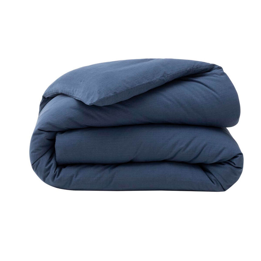 Duvet cover Eclat Blue 88"X92"Queen 100% cotton, , hi-res image number 4