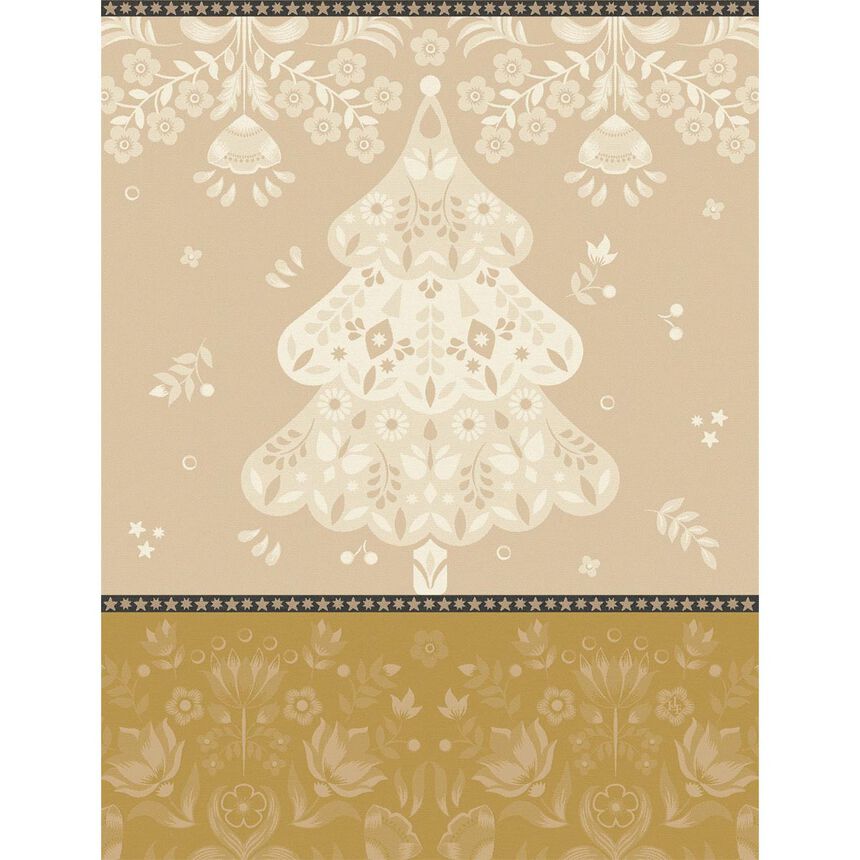 Tea towel F&eacute;erie Yellow 24"x31" 100% cotton, , hi-res