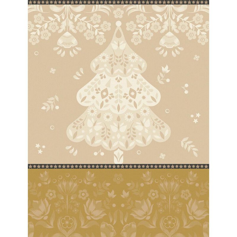 Tea towel Féerie Yellow 24"x31" 100% cotton, , hi-res image number 0