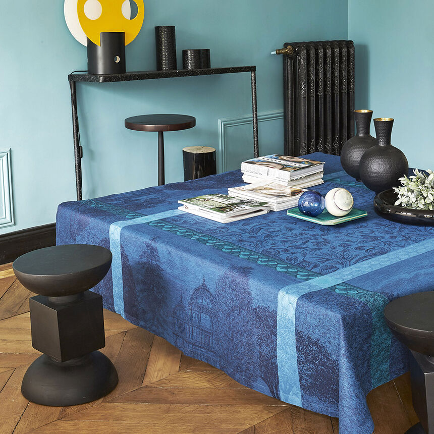 Tablecloth Symphonie Baroque Dusk 69"x69" 100% linen, , hi-res image number 0