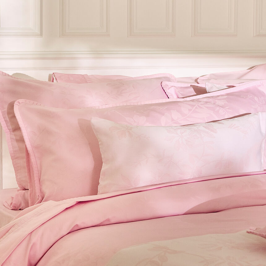 2 Pillowcases Pois de senteur Pink 22"X33"Standard,Pair 100% cotton, , hi-res image number 2