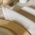 Napkin Slow Life re-use Beige 17"x19" 52% Cotton, 45% Recycled Polyester, 3% Other fibres, , hi-res image number 1