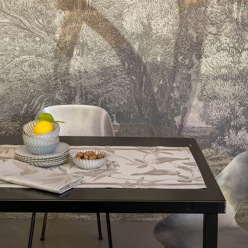 Napkin Voli&egrave;re Beige 58x58 100% linen, , hi-res image number 0