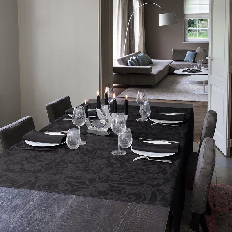 Tablecloth Tivoli Onyx 69"x69" 100% linen, , hi-res image number 0