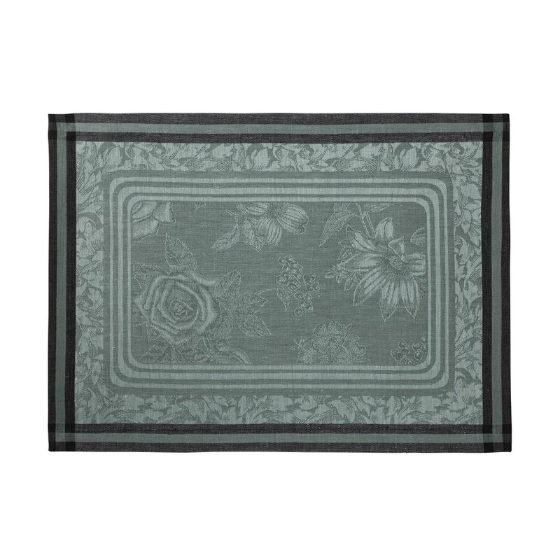 Placemat Romance Green 20"x14" 100% linen, , hi-res image number 0