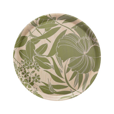 Tray Nature Urbaine Green Ø15" Wood / 100% birch
