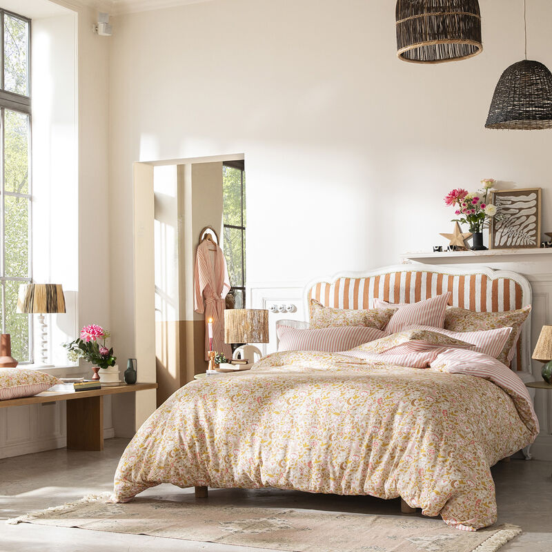 Housse de couette  Bohème Beige 269X234 50% coton - 50% lin, , hi-res