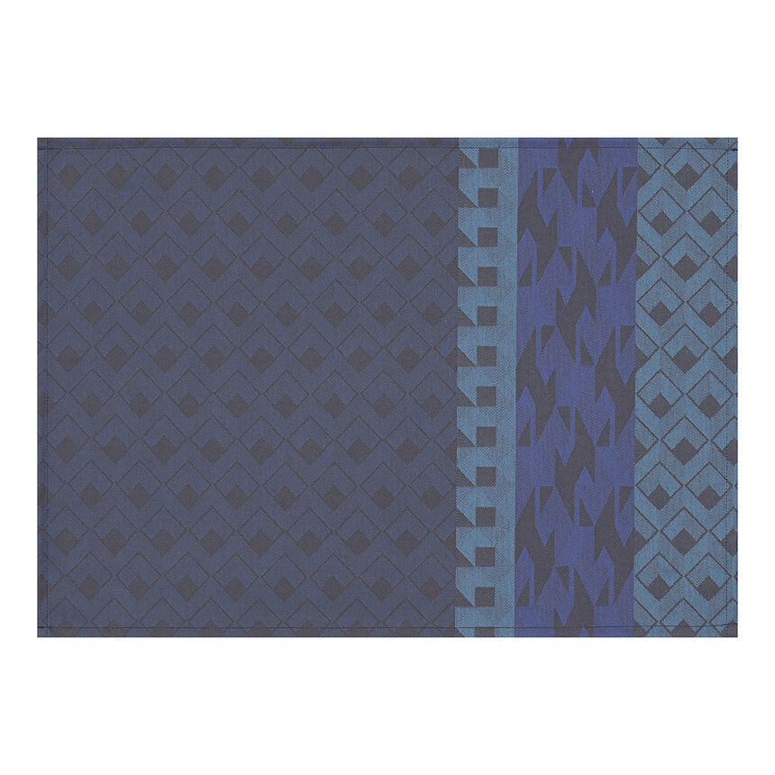Coated placemat Caract&egrave;re Enduit Blue 20"x14" 100% cotton, , hi-res image number 0