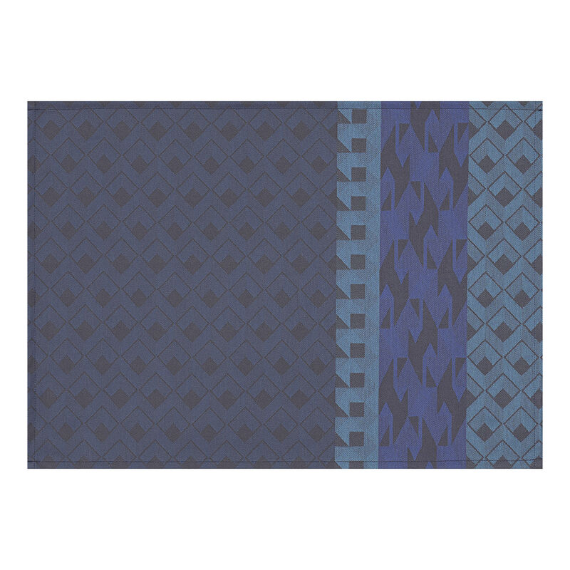 Coated placemat Caractère Enduit Blue 20"x14" 100% cotton, , hi-res image number 0