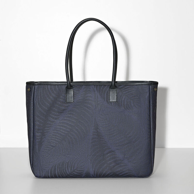 Shoulder bag Palme Blue 100% cotton, acrylic coating. Garnish: Cattle leather, , hi-res image number 3