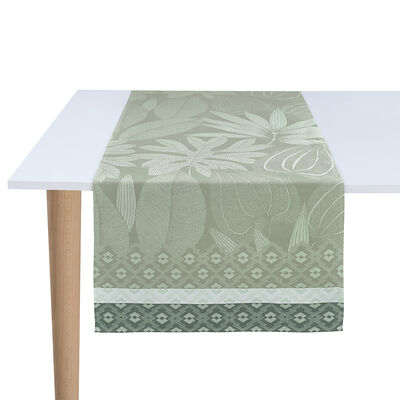 Runner Nature Sauvage Green 20"x59" 100% cotton,  Runner Nature Sauvage Green 20"x59" 100% cotton