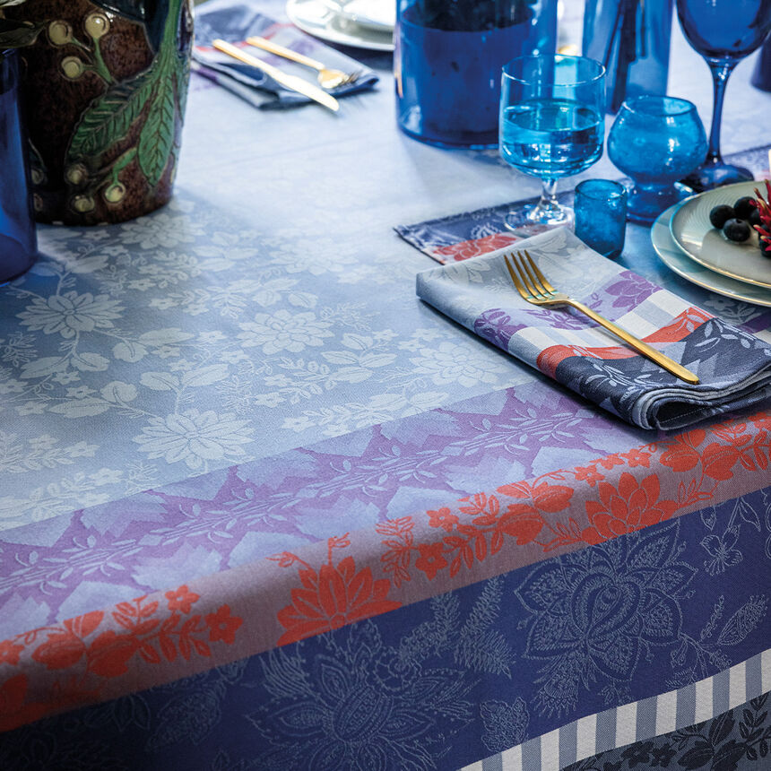 Nappe Gipsy Azur 175x175 100% coton, , hi-res image number 1