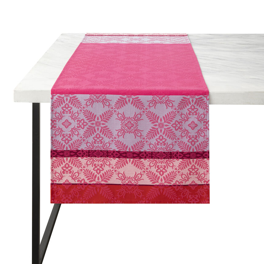 Chemin de table Mumbai Fuchsia 50x150 100% coton, , hi-res image number 0