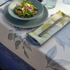 Coated tablecloth Arrière-pays Coated Blue 69"x69" 100% cotton, , hi-res image number 0