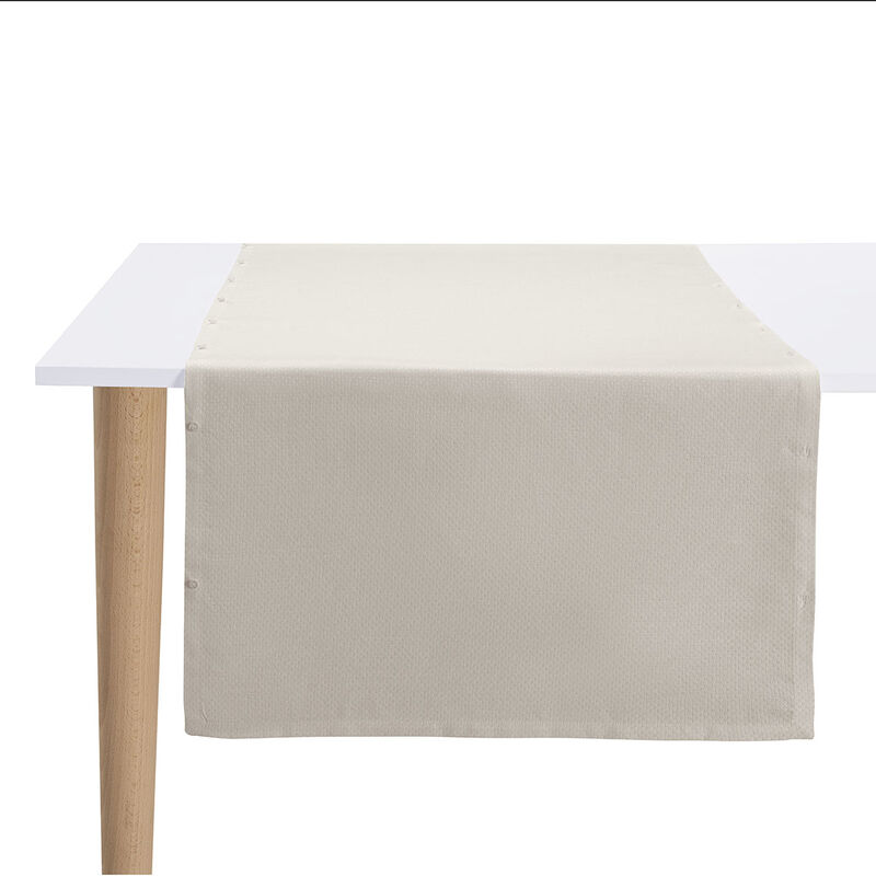Runner Portofino Pluriel Beige 22"x69 100% linen, , hi-res image number 0