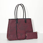 Shoulder bag Pivoine Burgundy  100% cotton, acrylic coating. Garnish: Cattle leather, , hi-res image number 4