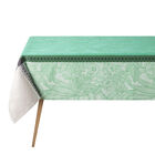 Tablecloth Escapade Tropicale Green 47"x47" 100% linen, , hi-res image number 1