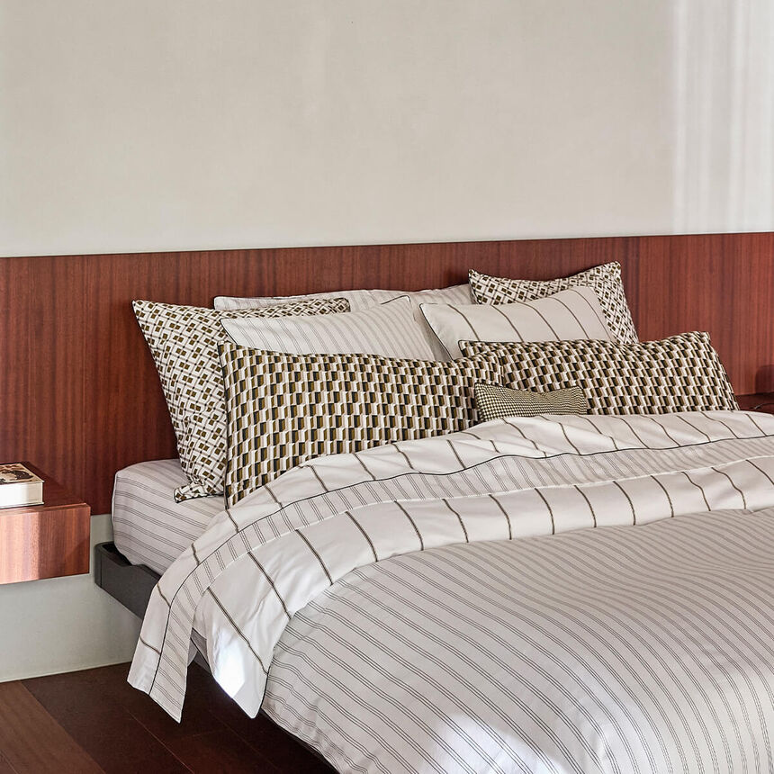 Pillowcase Savile row Beige 100% cotton, , hi-res image number 5