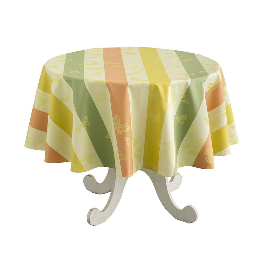 Tablecloth Bal des papillons Yellow &Oslash;175 100% cotton, , hi-res image number 3