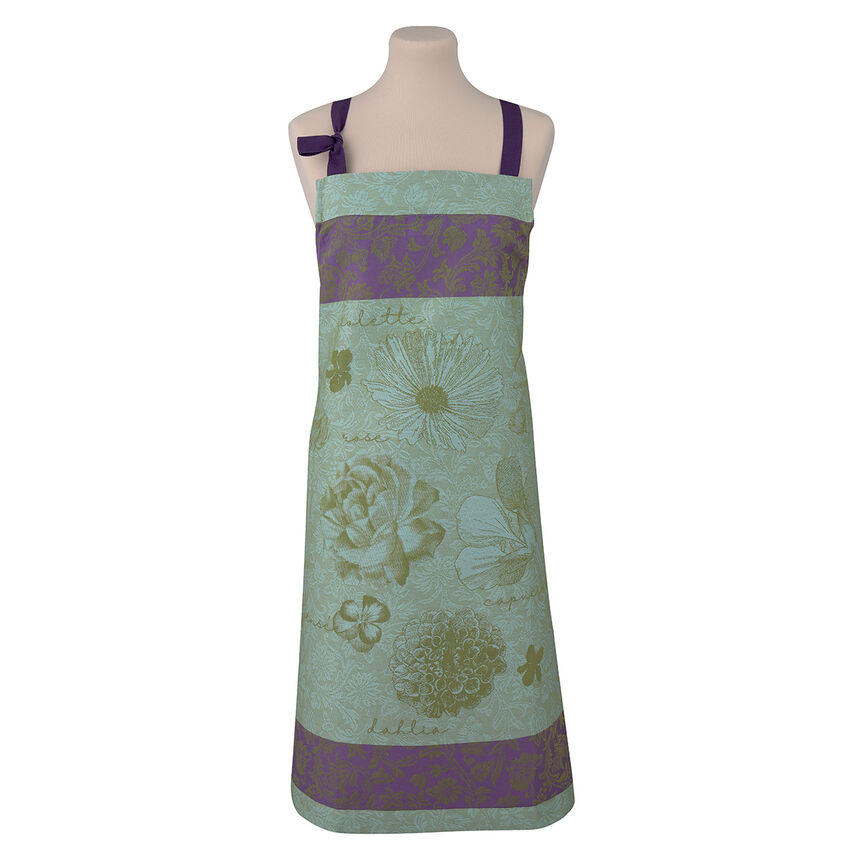 Apron Fleurs &agrave; croquer Chlorophyll 90x96 100% cotton, , hi-res image number 0