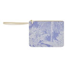 Pouch Paysage Blue 8"x6" 100% cotton, acrylic coating. Garnish: Cattle leather, , hi-res image number 2
