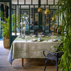 Tablecloth Croisière sur le Nil Palm 69"x69" 100% linen, , hi-res image number 0