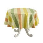 Coated tablecloth Bal des papillons Coated Yellow 69"x69" 100% cotton, , hi-res image number 1