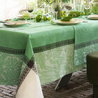 Tablecloth Escapade Tropicale Green 47"x47" 100% linen, , hi-res image number 2
