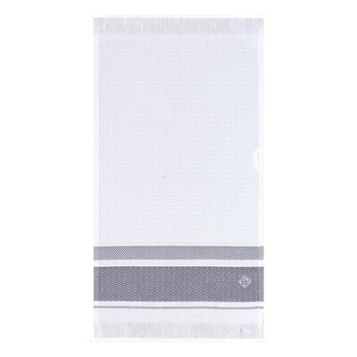 Serviette invit&eacute; Folk Adriatique 30x50 100% coton