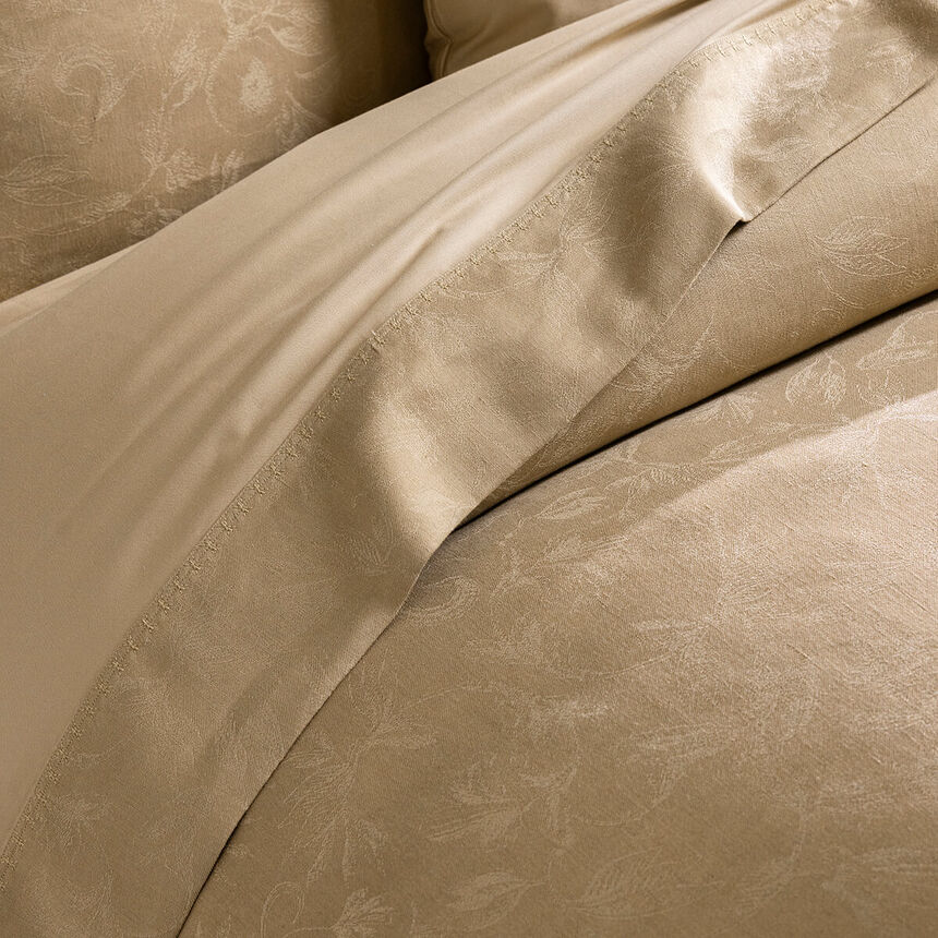 Flat sheet Arabesque Beige 240X300 50% cotton - 50 % linen, , hi-res image number 2