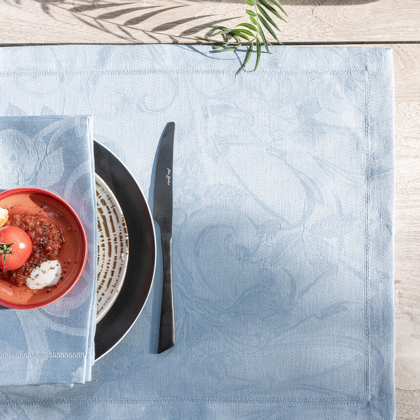 Placemat Tivoli Blue 50x38 100% linen, , hi-res image number 1