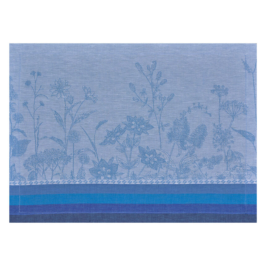 Placemat Instant Bucolique Blue 20"x14" 100% linen, , hi-res image number 0