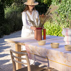 Tablecloth &Eacute;t&eacute; Indien Orange 47"x47" 100% linen, , hi-res image number 0
