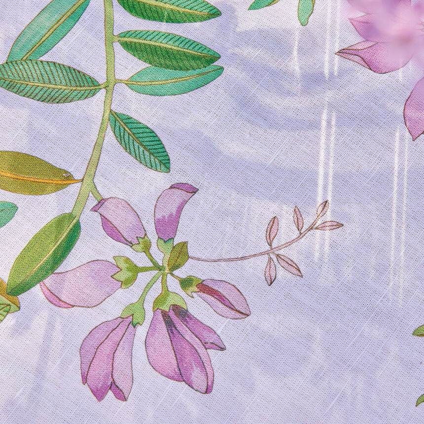 Runner Pois de senteur Pink 50x150 50% cotton - 50 % linen, , hi-res image number 2