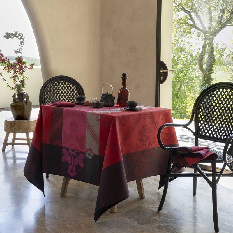 Tablecloth Hacienda Red 69"x69" 100% cotton, , hi-res image number 0