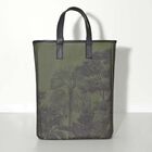 Hand-carried bag Paysage Green  100% cotton, acrylic coating. Garnish: Cattle leather, , hi-res image number 0