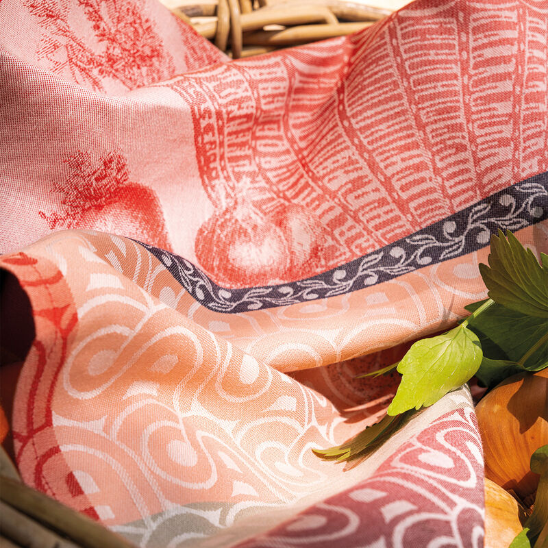 Tea towel Potager d'hiver Red 24"x31" 100% cotton, , hi-res image number 2