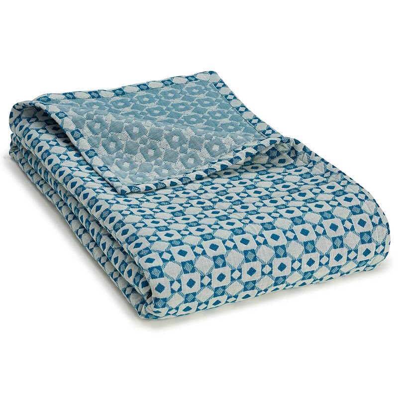Throws Obsession Lagoon 60"x75" 98% Cotton / 2% Polyamide, , hi-res image number 0