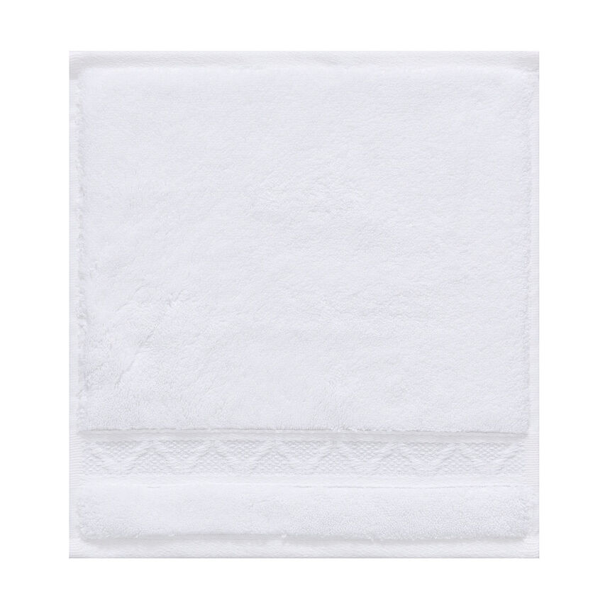 Washcloth Caresse White 12"x12" 100% cotton, , hi-res image number 0