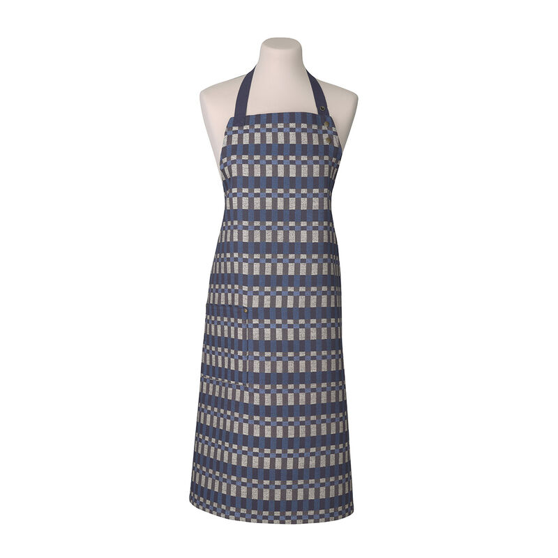 Apron Origin Rythme Blue 36"x39" 100% cotton, , hi-res image number 1