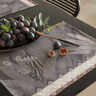 Placemat Nature Sauvage Grey 20"x14" 100% cotton, , hi-res image number 0